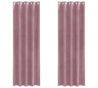 vidaXL Blackout Curtains 2 pcs Dark Pink 140 x 245 cm Velvet