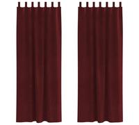 vidaXL Blackout Curtains 2 pcs Wine Red 140 x 225 cm Velvet