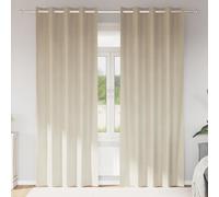 Blackout Curtains 2pcs Cream Velvet 140x225cm Eyelet Thermal Blockout Drapes Set