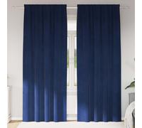 vidaXL Blackout Curtains 2 pcs Dark Blue 140 x 225 cm Velvet