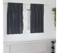 vidaXL Blackout Curtains 2 pcs Dark Grey 140 x 140 cm Velvet