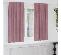 Blackout Curtains Dark Pink Velvet 140x175 cm 2pc Eyelet Thermal Blocker Lined