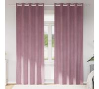 Blackout Curtains Dark Pink Velvet 140x245cm 2pc Eyelet Thermal Lined PremiumXL