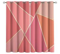 Blackout Curtains For Bedroom Living Room 3D Printed Pink Line Texture Creative Simple Home Style 200X160Cm 2 Panels Super Soft Thermal Insulated Noise Reducing Eyelet Curtains Kitchen Nursery Deco
