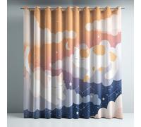 Blackout Curtains for Bedroom, Super Soft Drapey Texture Noise Reducing Thermal Insulated Eyelet Curtains & Drapes for Living Room, Orange Anime Cute Cat 46 x 54 Inches 2 Panels