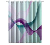 Blackout Curtains for Kids Teens Boys Bedroom Purple Turquoise Abstract Lines Soundproof Window Drapes For Living Room Kitchen Playroom Eyelet Curtain, Geometric Elements Overall size: 92 x 72 inch