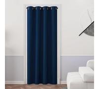 Blackout Curtains for Living Room 215 x 140 cm 1 Panel, Short Window Curtains Privacy Protected Energy Saving for Window Decorations, Blue