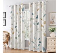 Blackout Curtains for Living Room Bedroom, Eyelet Thermal Window Treatments 54 Drop - 2 Panels 46 x 54 Inch, Home Decor pw&73