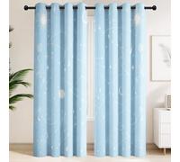 Blackout Curtains for Women - Thermal Insulated Window Drapes, Privacy Noise Reducing Celestial Zodiac Moon & Stars Home Decor, Mystical Serene Curtains W 90" x L 90"