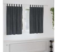 vidaXL Blackout Curtains 2 pcs Light Grey 140 x 140 cm Velvet, Grey