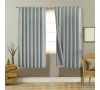 Blackout Curtains Linen Look - Sage Green 55x68 inch