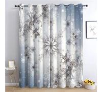 Blackout Curtains Magnolia Opaque Curtain Eyelet Curtains 3D Print Thermal Insulated Curtains for Living Room Children's Bedroom Window Decora, W52 x L84 Inch, 2 Panels