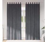 Blackout Curtains Super Light Grey 140x245cm Velvet 2pcs Eyelet Hanging Thermal