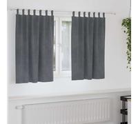 vidaXL Blackout Curtains 2 pcs Light Grey 140 x 140 cm Velvet