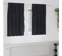 vidaXL Blackout Curtains 2 pcs Black 140 x 140 cm Velvet