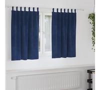 vidaXL Blackout Curtains 2 pcs Dark Blue 140 x 140 cm Velvet