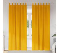 Blackout Curtains Velvet Mustard Yellow 140x260 cm 2pc Eyelet Blackout PanelsSet
