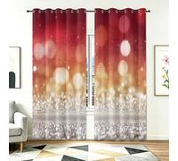 Blackout Curtains W 29.5" x L 65"(2 Panels), Thermal Insulated Eyelet Curtains, Art Deco Radiant Abstract Print Room Darkening Drapes for Bedroom Living Room Gold
