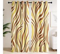 Blackout Curtains W90 x L90 - Thermal Curtains with Simple, Light Luxury, Nordic, Seamless, Soft, Simple, Zebras, Set of 2 Extra Wide Drapes for Living Rooms and Bedrooms