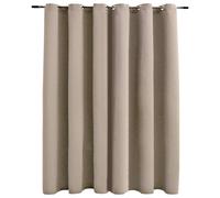 vidaXL Blackout Curtain with Metal Rings Beige Blind Drapery Window Curtain