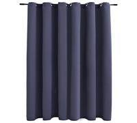 vidaXL Blackout Curtain with Metal Rings Anthracite Blind Drapery Curtain
