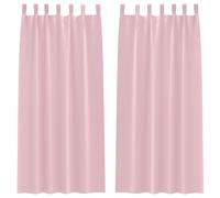 vidaXL Blackout Curtains with Rings 2 pcs Baby Pink 245 x 140 cm