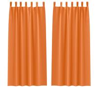 vidaXL Blackout Curtains with Rings 2 pcs Bright Orange 245 x 140 cm