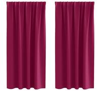 Blackout Curtains with Rings 2 pcs Polyester Window Treatment Bedroom vidaXL