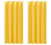 Blackout Curtains with Rings 2 pcs Polyester Window Treatment Bedroom vidaXL