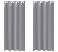 vidaXL Blackout Curtains with Rings 2 pcs Light Grey 260 x 140 cm