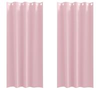 vidaXL Blackout Curtains with Rings 2 pcs Baby Pink 245 x 140 cm