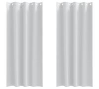 vidaXL Blackout Curtains with Rings 2 pcs Pale Grey 225 x 140 cm