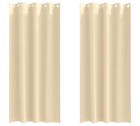 vidaXL Blackout Curtains with Rings 2 pcs Cream 245 x 140 cm Polyester