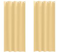 Blackout Curtains with Rings 2 pcs Polyester Window Treatment Bedroom vidaXL