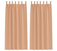 Blackout Curtains with Rings 2 pcs Polyester Window Treatment Bedroom vidaXL