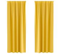 Blackout Curtains with Rings 2 pcs Polyester Window Treatment Bedroom vidaXL