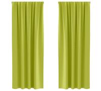vidaXL Blackout Curtains with Rings 2 pcs Green 225 x 140 cm Polyester