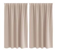 vidaXL Blackout Curtains with Rings 2 pcs Taupe 140 x 140 cm Polyester