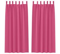 Blackout Curtains with Rings 2 pcs Polyester Window Treatment Bedroom vidaXL