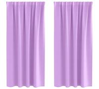 vidaXL Blackout Curtains with Rings 2 pcs Purple 175 x 140 cm