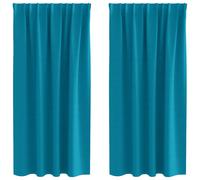 vidaXL Blackout Curtains with Rings 2 pcs Taupe 140 x 140 cm Polyester