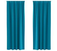 Blackout Curtains with Rings 2 pcs Polyester Window Treatment Bedroom vidaXL