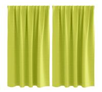 vidaXL Blackout Curtains with Rings 2 pcs Green 140 x 140 cm Polyester