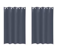 vidaXL Blackout Curtains with Rings 2 pcs Anthracite 175 x 140 cm