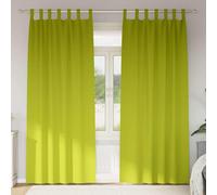 Blackout Curtains with Rings, Pack of 2, Green, 245 x 140 cm, Polyester Curtains with 4 Hanging Methods for Living Room, Bedroom and Office, Privacy Screen and Light Control