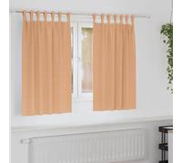 Blackout Curtains with Rings, Pack of 2, Light Brown 140 x 140 cm Polyester, 80%-90% Light Blocker, Versatile Hanging for Living Room, Bedroom and Office
