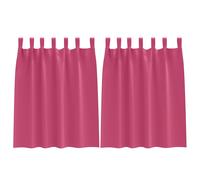 vidaXL Blackout Curtains with Rings 2 pcs Bright Pink 140 x 140 cm