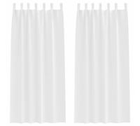 vidaXL Blackout Curtains with Rings 2 pcs Pure White 260 x 140 cm
