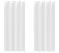 vidaXL Blackout Curtains with Rings 2 pcs Pure White 245 x 140 cm