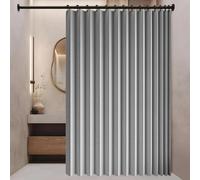 Blackout Door Curtain 100 x 208 cm Blackout, Thermal, Energy Saving, Soundproof, Dividers Folding Closet Curtain for Closet Without Door Bedroom Bathroom, Grey